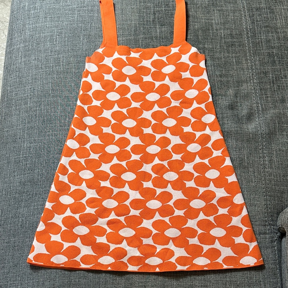 Zara Orange Floral Mini Dress